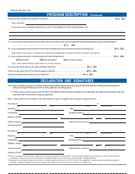 Form CalRecycle908 Certification Application for Dropoff or Collection &amp; Community Service Programs - California, Page 3