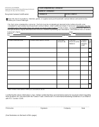 Form CalRecycle74C Recycled-Content Certification for Contracts - California