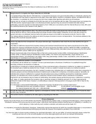 Form STD204 Payee Data Record - California, Page 2