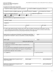Form CalRecycle87 Grant Payment Request - California