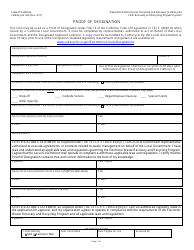 Form CalRecycle184 Proof of Designation - California