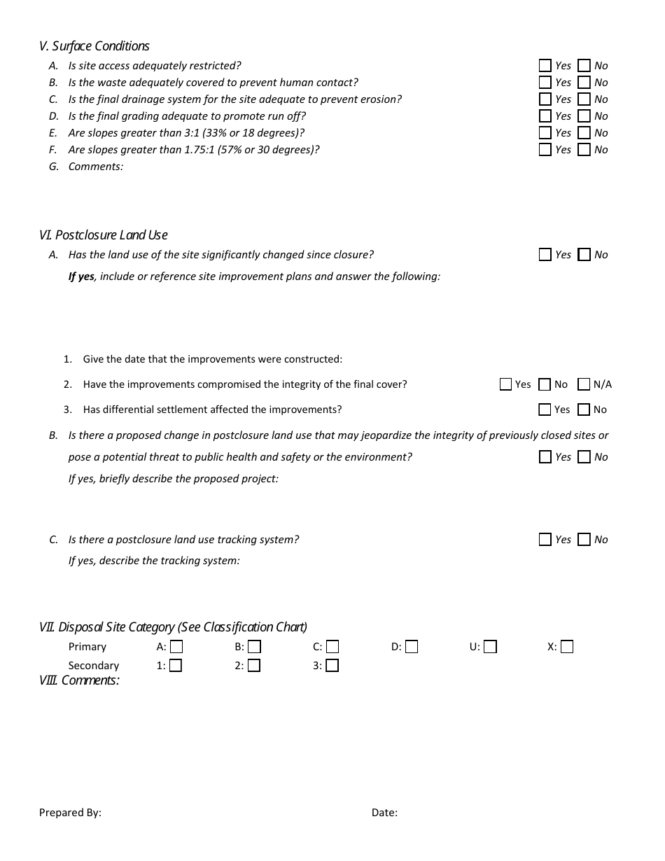Form CalRecycle881 Site Assessment Form - California, Page 4