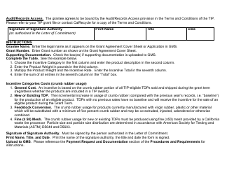 Form CalRecycle774O Tire Incentive Program (Tip3) Certification - California, Page 2