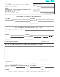 Form CalRecycle683 Waste Tire Hauler/Storage Complaint Form - California