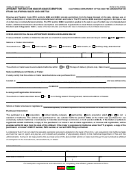 Document preview: Form CDTFA-837 Affidavit for Section 6388 or 6388.5 Exemption From the California Sales and Use Tax - California