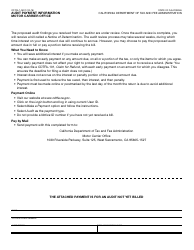 Document preview: Form CDTFA-1-MCO Audit Payment Information - Motor Carrier Office - California