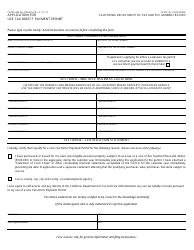 Form CDTFA-400-DP Application for Use Tax Direct Payment Permit - California