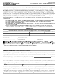 Form CDTFA-38 Application for Out-of-State Voluntary Disclosure - California