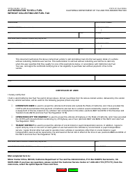 Form CDTFA-108 &quot;Authorization to Sell Fuel Without Collecting Use Fuel Tax&quot; - California