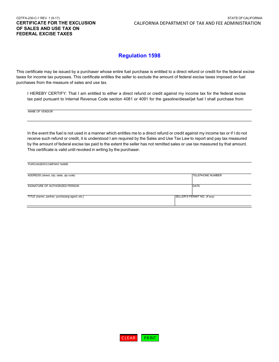 Form cdtfa 230 c 1 fill out sign online and download fillable pdf