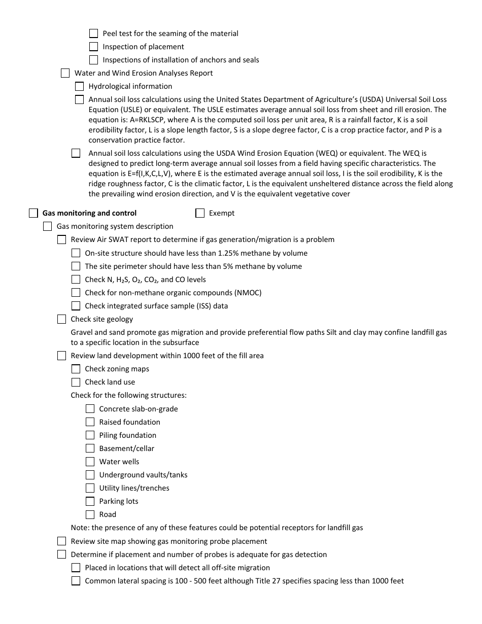 Form CalRecycle177 Final Closure and Postclosure Maintenance Plan - Qualitative Review Checklist - California, Page 5