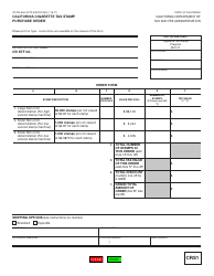 Document preview: Form CDTFA-663-ACTS California Cigarette Tax Stamp Purchase Order - California