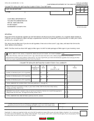 Document preview: Form CDTFA-501-Q1 Cigarette Dealer (Retailer) Floor Stock Tax Return - California