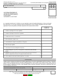 Form CDTFA-501-CM Cigarette Manufacturer&#039;s Tax Return of Taxable Distributions in California - California