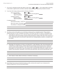 Form CDTFA-32 Diesel Fuel Tax Claim for Refund Questionnaire - California, Page 2