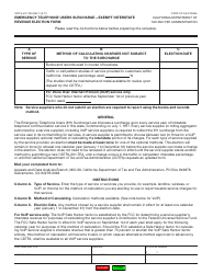 Document preview: Form CDTFA-501-TEA Emergency Telephone Users Surcharge"exempt Interstate Revenue Election Form - California