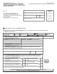 Form CDTFA-401-CUTS Combined State and Local Consumer Use Tax Return for Vehicle, Mobilehome, Vessel, or Aircraft - California