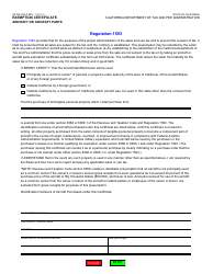 Form CDTFA-230-Z &quot;Exemption Certificate - Aircraft or Aircraft Parts&quot; - California