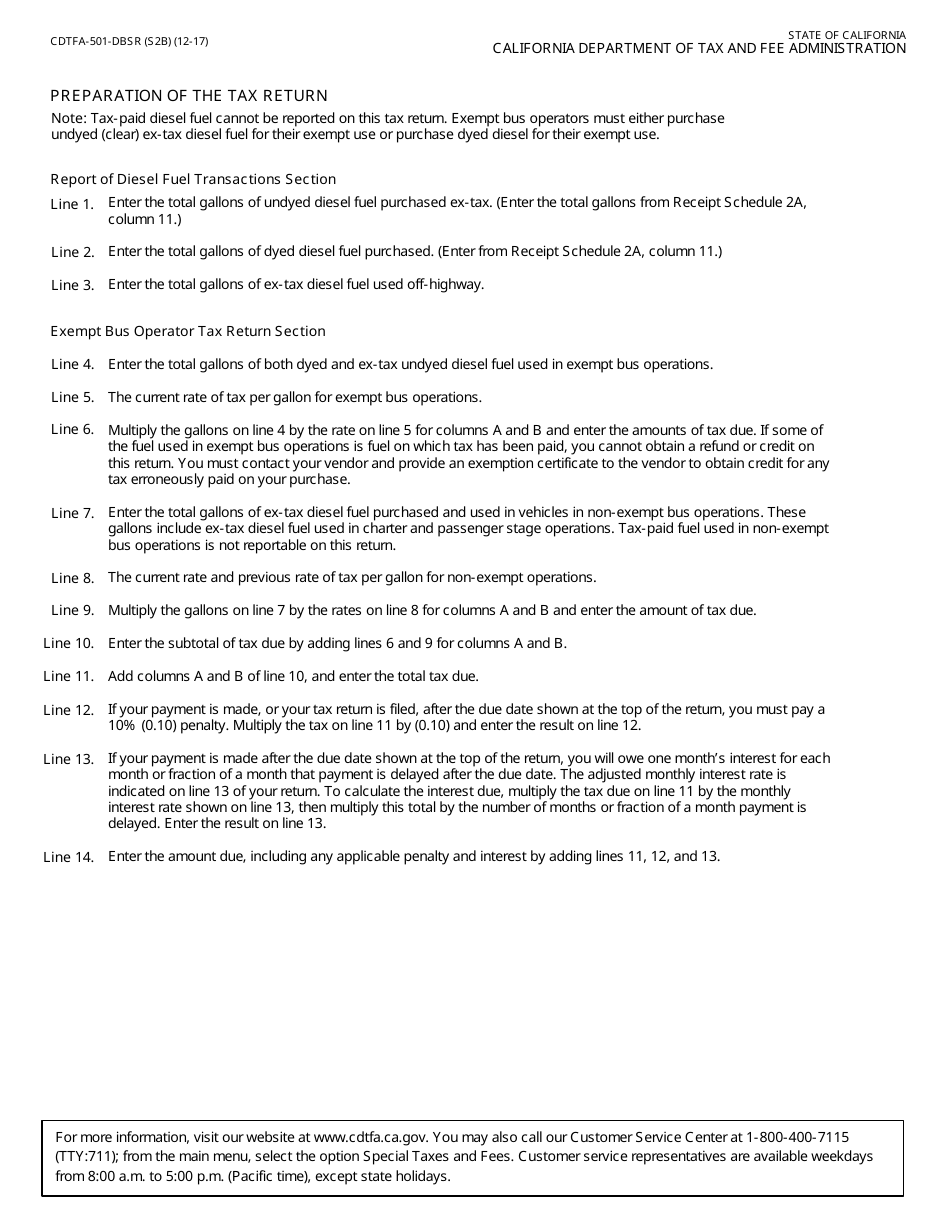 Form CDTFA-501-DBSR - Fill Out, Sign Online And Download Fillable PDF ...