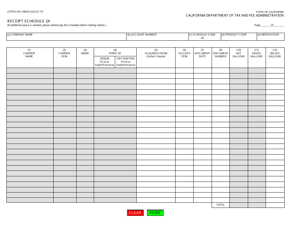 Form CDTFA-501-DBSR Exempt Bus Operator Diesel Fuel Tax Return - California, Page 5