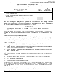 Form CDTFA-770-DVW Diesel Fuel Tax Claim for Refund - Sales to Ultimate Purchasers - California, Page 2
