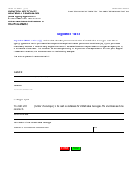 Document preview: Form CDTFA-230-R Exemption Certificate - Printed Sales Messages (Under Agency Agreement - Purchaser Provides Statement on All Purchase Orders for Envelopes or Other Printed Matter) - California