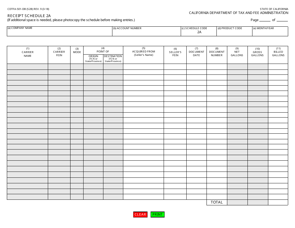 Form CDTFA-501-DB Exempt Bus Operator Diesel Fuel Tax Return - California, Page 4