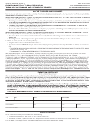 Form CDTFA-146-TSG Exemption Certificate - Property Used in Tribal Self-governance and Statement of Delivery - California