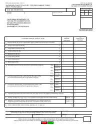 Document preview: Form CDTFA-501-HFP Hazardous Waste Facility Fee Prepayment Form - First Prepayment - California