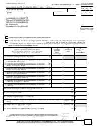 Form CDTFA-501-FHG &quot;Hazardous Waste Generator Fee Return - Federal&quot; - California