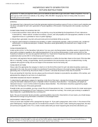 Form CDTFA-501-HG Hazardous Waste Generator Fee Return - California, Page 2