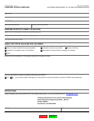 Form CDTFA-254 &quot;Language Access Complaint&quot; - California