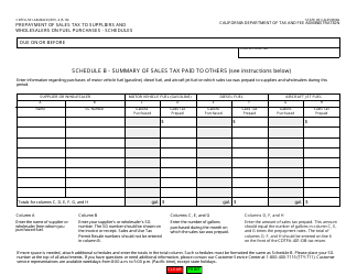 Form CDTFA-531-AB Prepayment of Sales Tax to Suppliers and Wholesalers on Fuel Purchases - Schedules - California, Page 2