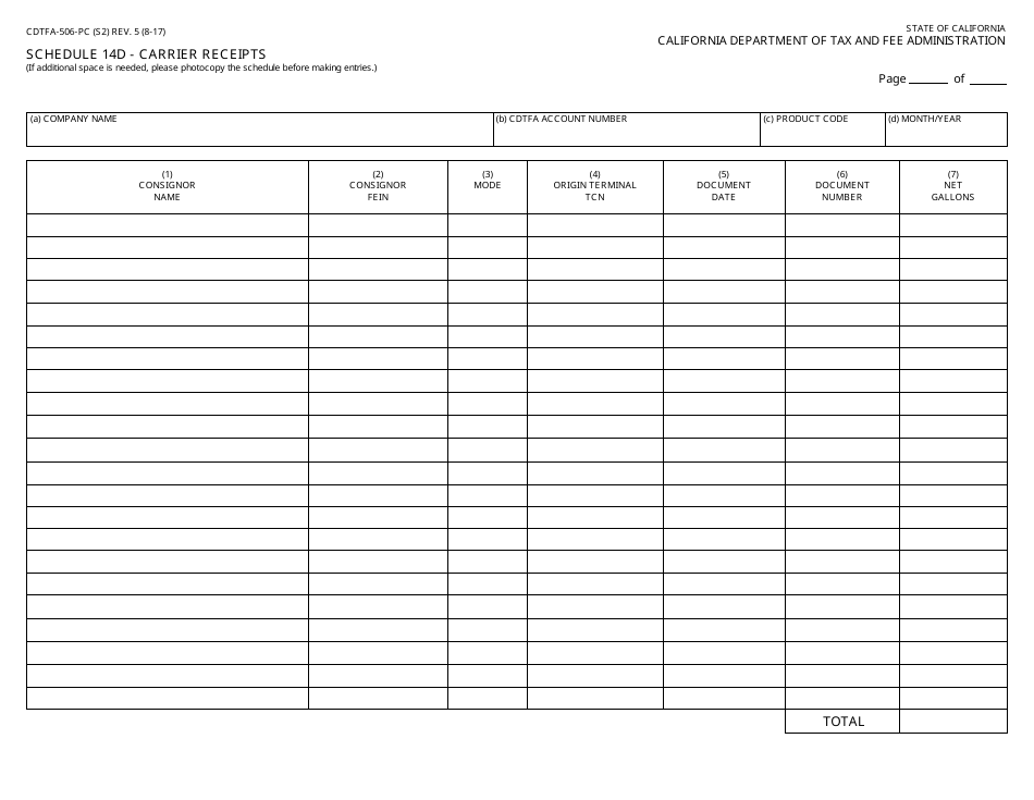 Form CDTFA-506-PC Petroleum Carrier Report - California, Page 3