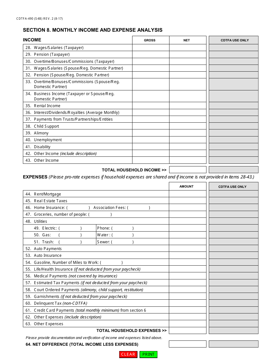 Form CDTFA-490 Offer in Compromise Application - California, Page 10