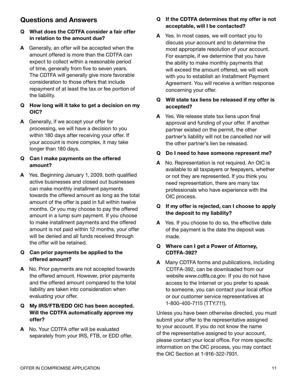 Form CDTFA-490-C Offer in Compromise Application - California, Page 12