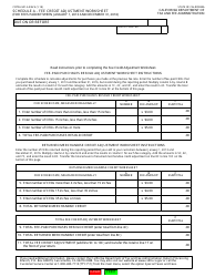 Form CDTFA-501-A Schedule A &quot;Fee Credit Adjustment Worksheet&quot; - California