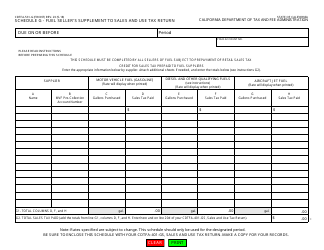 Document preview: Form CDTFA-531-G Schedule G Fuel Seller's Supplement to Sales and Use Tax Return - California