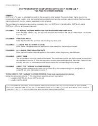 Form CDTFA-531-P Schedule P &quot;Tax Paid to Other State(S)&quot; - California, Page 2