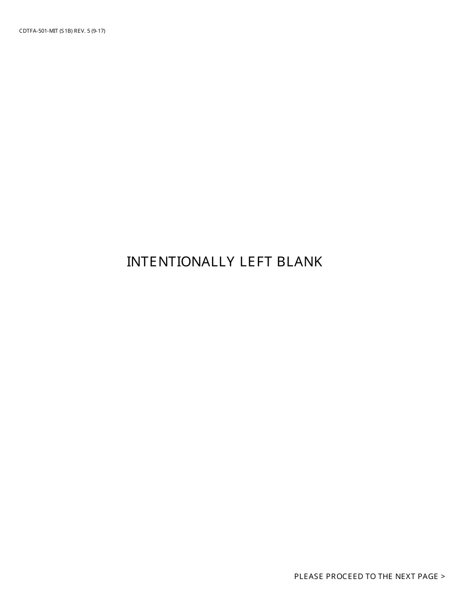 Form CDTFA-501-MIT Schedule - Manufacturer / Importer Report of Nontaxable Sales of Tobacco Products - California, Page 2
