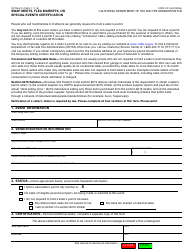 Form CDTFA-410-D Swap Meets, Flea Markets, or Special Events Certification - California