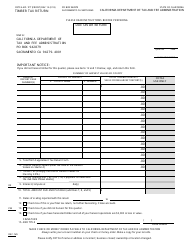 Form CDTFA-401-1PT Timber Tax Return - California