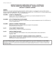 Form CDTFA-531-X Schedule X Partial Exemption From Bradley - Burns Local Taxes Aircraft Common Carrier - California, Page 2