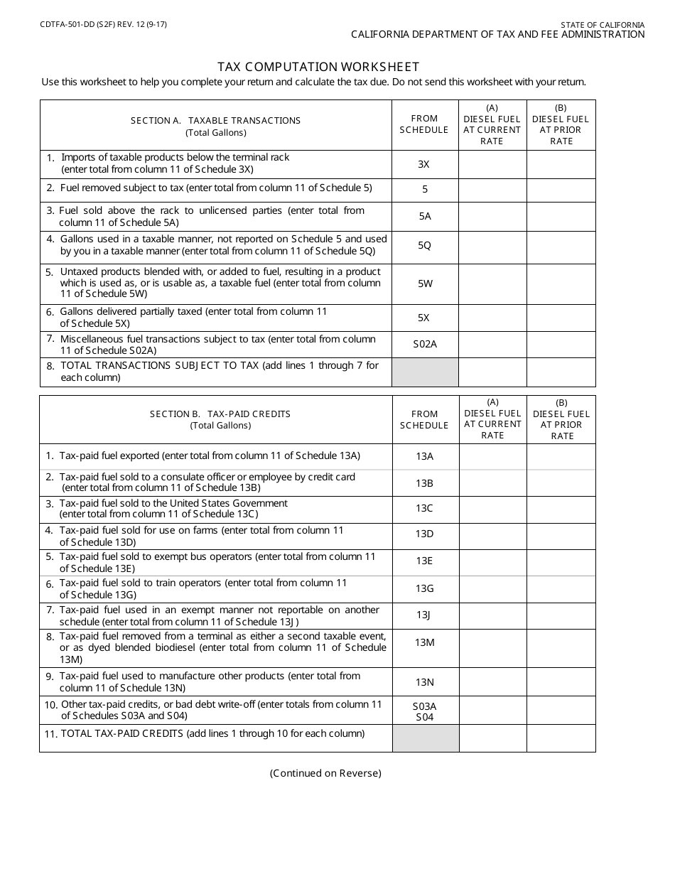 Form CDTFA-501-DD Supplier of Diesel Fuel Tax Return - California, Page 3