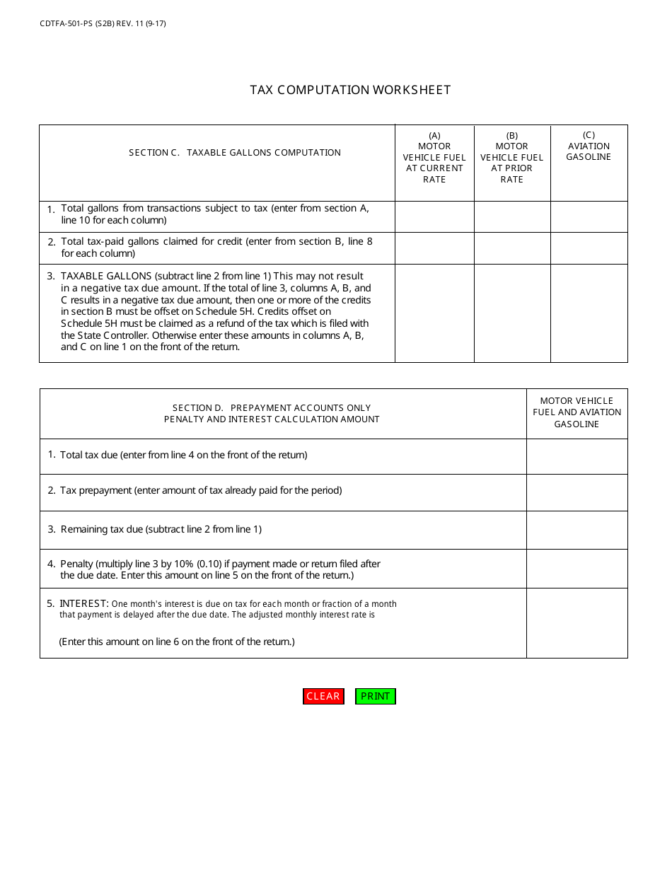 Form CDTFA-501-PS Supplier of Motor Vehicle Fuel Tax Return - California, Page 4