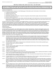 Form CDTFA-501-AU User Use Fuel Tax Return - California, Page 3