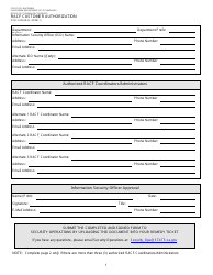 Form OTECH258 Racf Customer Authorization - California