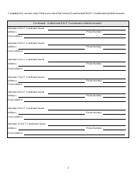 Form OTECH258 Racf Customer Authorization - California, Page 2