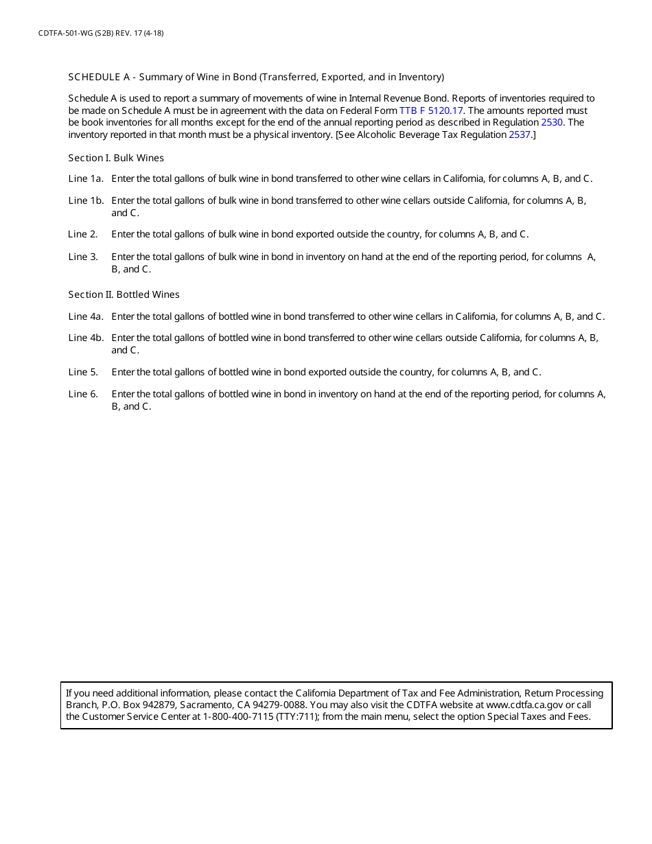 Form CDTFA-501-WG Winegrower Tax Return - California, Page 4