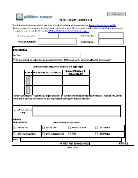 Document preview: Web Server Submittal Form - California